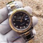 EW Factory Rolex 116334 Datejust II 41mm Black Dial Fluted Bezel Oyster Band Swiss Cal.3136 Watch